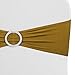 VEVOR 100 PCS Stretch Wedding Chair Bands Large Occasions Stretch Chair Cover Sash Bow Spandex Chair Sash for Wedding Party Hotel Event Decoration (Stretch Band, Gold/100PC)