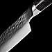 Hecef 7 Inch Santoku Chef Knife Stainless Steel Japanese Forged Steel Kitchen Knife with Wood Hand