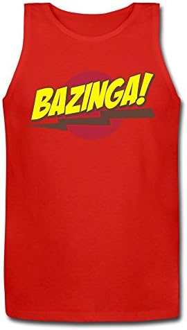Adult Bazinga Big Bang Theory T-Shirt Tank Tops Red