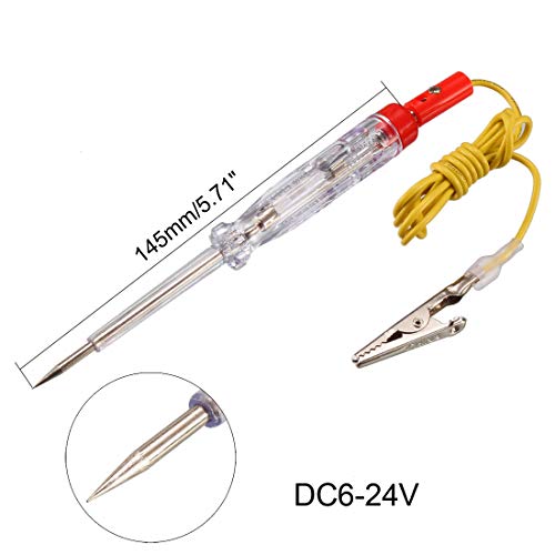 uxcell Car Voltage Tester, Auto Truck Heavy-Duty Circuit Test Pen DC6V/12V/24V Repair Tools
