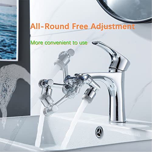 1080° Universal Rotating Faucet Aerator Extender, MISS FIRE Multifunctional Kitchen Sink Faucet Sprayer Attachment for kitchen, bathroom, laboratory with 2 Water Outlet Modes