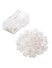 Cable Matters (paquete de 100) Cat 6 RJ45 Modular Plugs para grandes Cable de diámetro