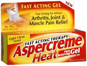 PACK OF 3 EACH ASPERCREME HEAT GEL 2.5OZ PT#4116705740
