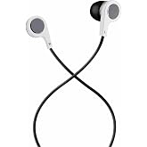Maxell B-13 Bass Earbuds with Microphone, 52" Cord, White | Copper coil technology boosts bass response - crystal clear highs &amp; mids, in-ear design with mic, 52in cord