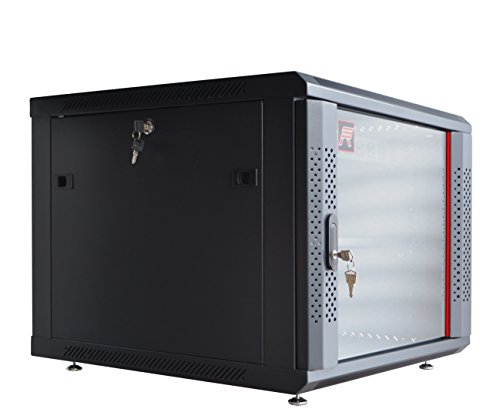 9U Server Rack Cabinet Enclosure. ACCESSORIES FREE! Vented Shelf, Cooling Fan,Hardware. Wall Mount 18" Deep Fully Loaded Lockable Enclosure Box ...