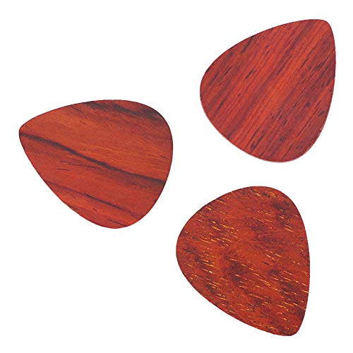 Bnineteenteam Pick Wood, 3 Pcs Rosewood Guitar Pick Guitar Wood Plectrum for Acoustic Electric Guitar Bass Musical Instrument Accessories
