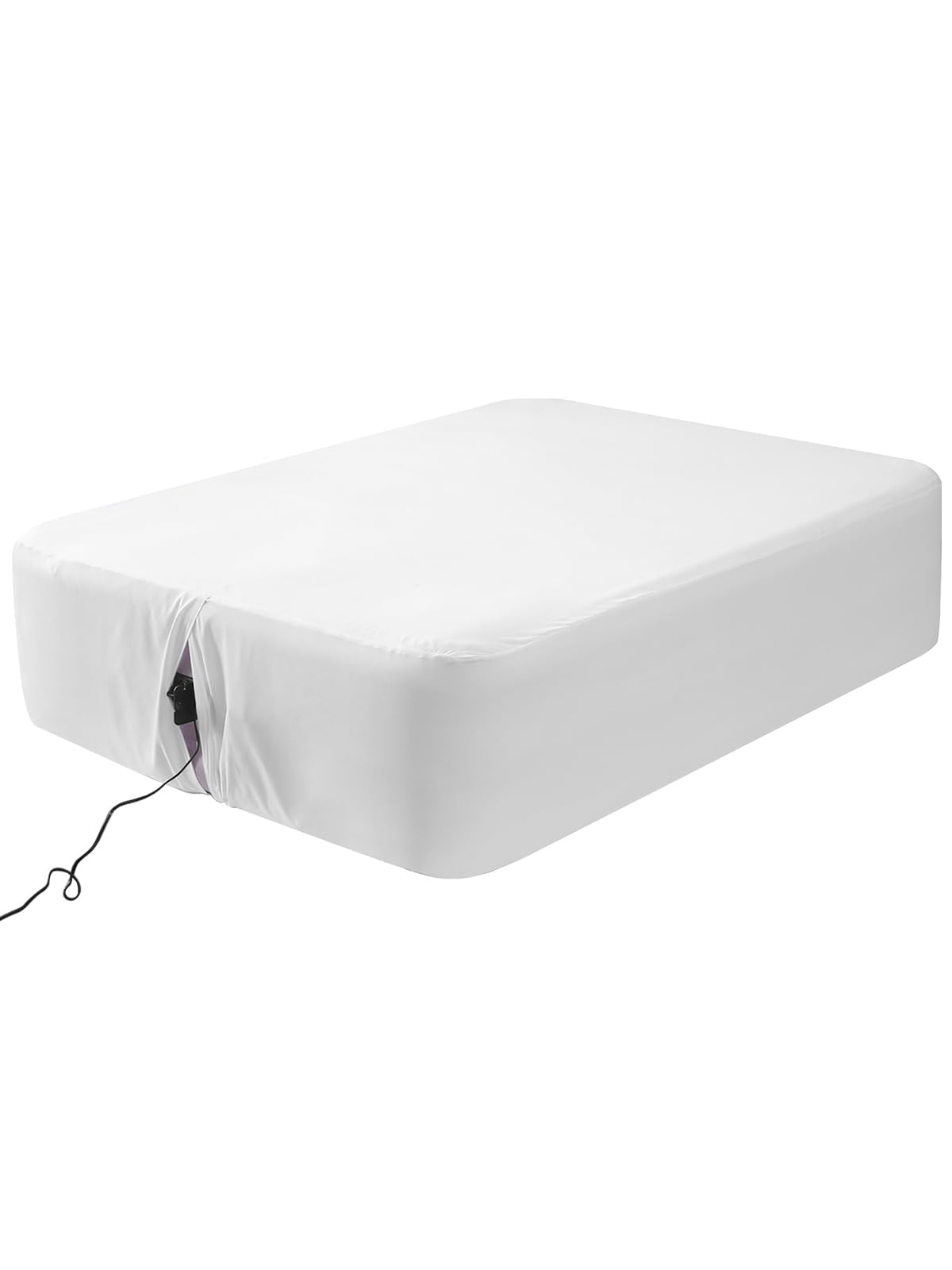 Photo 1 of Akicia Twin Fitted Sheet for Air Mattress, with 18-24 Inch Extra Deep Pocket, Soft Breathable Air Bed Mattress Sheet Cover for Inflatable Bed, White