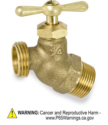 Smith-Cooper International 161 Series Brass Hose Bibb, 3/4" NPT Male, Non-Potable Water Use Only