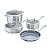 ZWILLING J.A. Henckels Spirit Ceramic Nonstick Cookware Set, 7-pc, Stainless Steel