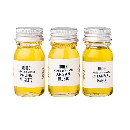 Le Baigneur Pack of 3 Travel Beard & Face Oils, 3 x 10 ml