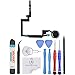 OmniRepairs Home Button Flex Cable Replacement with Rubber Gasket Compatible for iPad Air 2, iPad Mini 4, iPad Pro 12.9 (2015) Models (A1566 A1567 A1584 A1652 A1538 A1550) with Repair Toolkit (Black)
