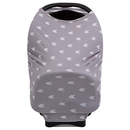 Stockyfy Baby Car Seat Cover Nursing Cover Breastfeeding Scarf Infant Stroller Cover, Carseat Canopy for Baby Girl and Baby Boy - Gray