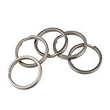 TI-EDC 5 pcs Size S Titanium Keychain Key Ring Split Ring