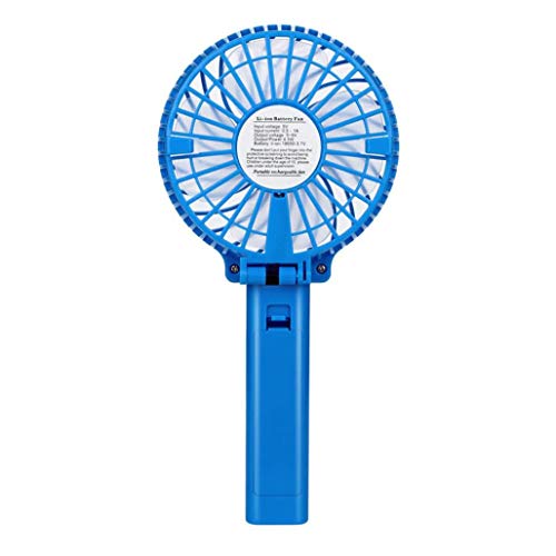 Dacawin Mini Portable Hand-held Desk Fan Cooler Cooling USB Rechargeable Air Conditioner (Blue)