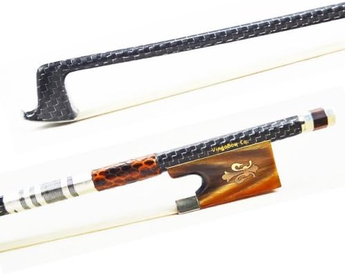 Rainbow Music VingoBow TOP Model Silver Braided Carbon Fiber Violin Bow New. 4/4 Full Size Natural Mongolia Horse Hair, Premier String Instrument Part, Art No.200V