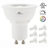 Genitronics Dimmable GU10 Led Bulb,Spot Light,(50W Equivalent) 6.5W,500 Lumen,Warm White(2700K), 40 Beam Angle,CRI>83,120Volt,UL-Listed,6 Pack
