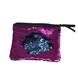 Sequin Makeup Bag Reversible Cosmetic Bag, Winmany Fashion Women Handbag Bling Glitter Evening Party Bag,Sparkling Shiny Clutch Handbag Wedding Bag Purse Wallet Pouch