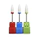 Ceramic Nail Drill Bits Set Pro Coarse Medium Fine Grit Manicure Drill Bitselectric nail file bits(Grit: Fine+Medium+COARSE)