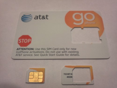 AT&T Go-Phone Prepaid Micro SIM Card for iPhone 4 and iPhone 4S