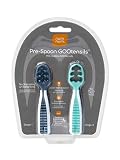 NumNum Pre-Spoon GOOtensils | Dual-Stage Set (Gray/Green)
