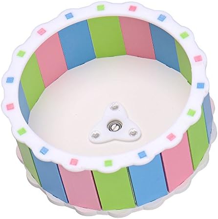 TOWERIN Big Size Silent Spinner Exercise Running Wheel Comfort Colorful Running Wheel Toy for Hamster Mouse Free Standing and Attach Directly Training Cage Accessory