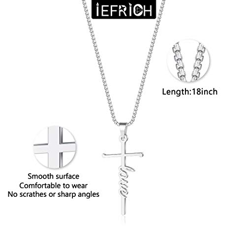 Iefrich Cross Necklace For Women Silver Love Cross Pendant Necklace Religious Christian Jewelry Gifts For Women Mom Mothers Day Valentines Girls Gifts Pricepulse