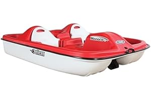 Pelican Sport - Pedal Boat Monaco - Adjustable 5 Seat Pedal Boat, Red/White