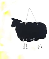 Ciieeo Double-Sided Hanging Blackboard Sign Sheep Pattern Wooden Decor view 2