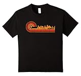 unisex-child Retro Style Sacramento California Skyline T-Shirt 10 Black