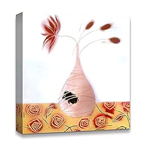 Canvas Wall Art Abstract Antique Style Design Painting Artwork for Home Prints Framed - 12x12 inches