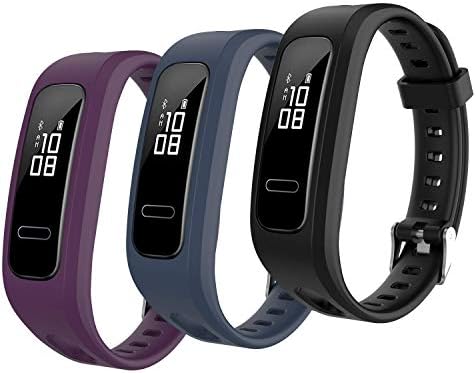 VICARA Compatible with Huawei Band 3e Bands, Silicone Sport Adjustable Replacement Straps Wristband Bracelet for Huawei Band 3e Smart Fitness Activity Tracker