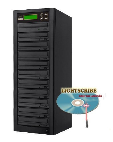 Acumen Disc 1 to 10 Targets LightScribe Burner 22X DVD CD Duplicator Machine Unit (Standalone Audio Video Copy Tower, Duplication Device)