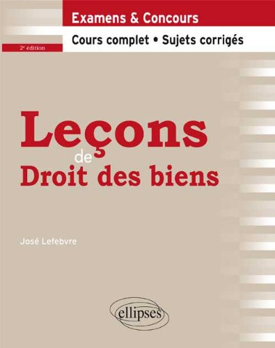Leçons de droit des biens