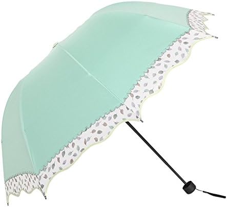 Tripod Compact Travel Umbrella - Manual Open / Close Folding Sun Umbrella UV Protection UPF 50+ - Compact Travel Rain Umbrella for Women