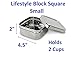 Lifestyle Block Eco-Friendly Stainless Steel Snack Container - Small