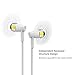 Mxstudio Stereo Sound Headphones Wired Earphones In-Ear Earphones with Volume Control Earbuds with Mic White