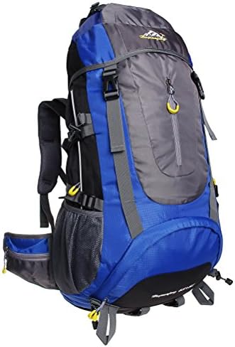 Hiking Backpack, 65L+5L Backpacking Bag for Trekking Camping Travel Outdoor Mountaineering Climbing Blue
