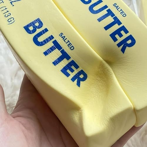 Winnsell Squeeze Butter Toy, Soft Butter Squishys Stress Relief Block PU Material Butter Stick Slow Rising Squishy Food Fidget Toy PU Material Butter