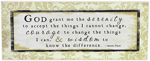 Jan Michaels 10" Sentimental Tabletop Wood Block (Serenity Prayer)