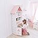 Fantasy Fields - Swan Lake Ballerina Kids Wooden Bookshelf with 3-Tier Shelf and Cabinet for Girls' Bedroom - House Shape, Hand-Crafted & Hand-Painted Furniture - White/Pink (TD-12717A)