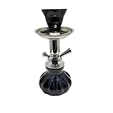 Hookah Premium 1 Hose Personal Shisha Complete Set - Mini Pumpkin Hookah Glass Base - Pick Your Color (Black) (Health and Beauty)