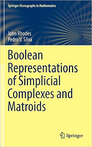 Boolean Representations Of Simplicial Complexes And Matroids Springer Monographs In Mathematics Rhodes John Silva Pedro V 9783319151137 Amazon Com Books