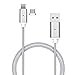 VFI USB Metal Magnetic Data Cable, Micro USB and Lighting Interface 2 in 1 for iOS and Android System Devices, Charging and Data Transmission USB Cable (1p Cable+2p Heads(Micro USB+Lighting))