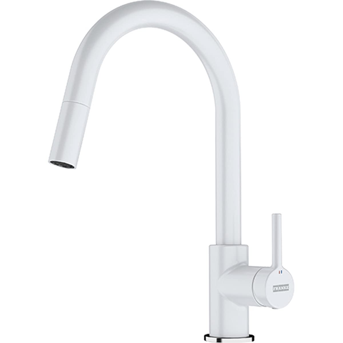 Tap for Kitchen Sink with Pull-Out spout from Franke Lina - Pull-Out - White Polar - 115.0626.081