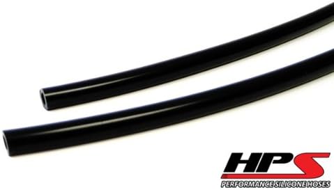 HPS 1/4" (6mm) Black Silicone Vacuum Hose x 10 Feet
