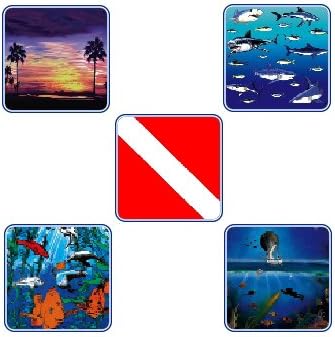 Trident Computer Scuba Diving Mouse Pad- 5 Options - Dive Flag and Scenic Diving Diver Flag Fish Shark