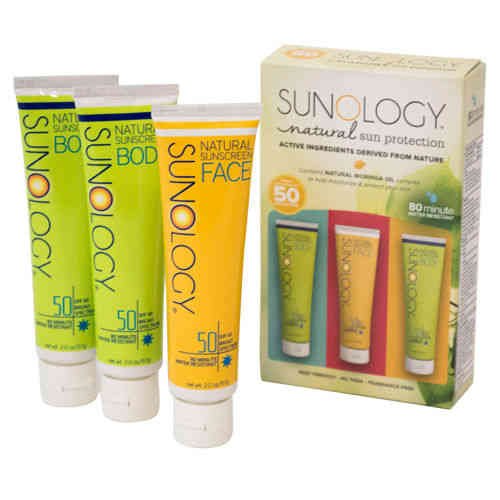 Sunology Mineral Sunscreen 3Pack for Body & Face SPF 50 Broad Spectrum with Moringa Oil, Zinc Oxide and Titanium Dioxide Active, 3 Tubes (2 Ounces)
