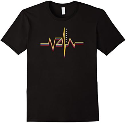 Mens Venezuela VZLA heart Flag T-Shirt XL Black