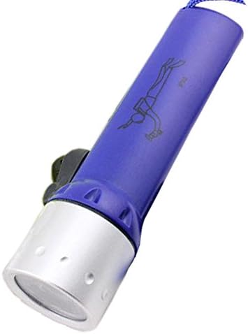 Diving Flashlight Bright LED Submarine Light Scuba Safety Lights Waterproof Underwater Torch for Outdoor Under water Sports (Blue) SDT02