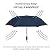 G4Free Folding Golf Umbrella 58-inch Large Windproof Double Canopy Auto Open Compact Travel Umbrellas(Navy Blue)